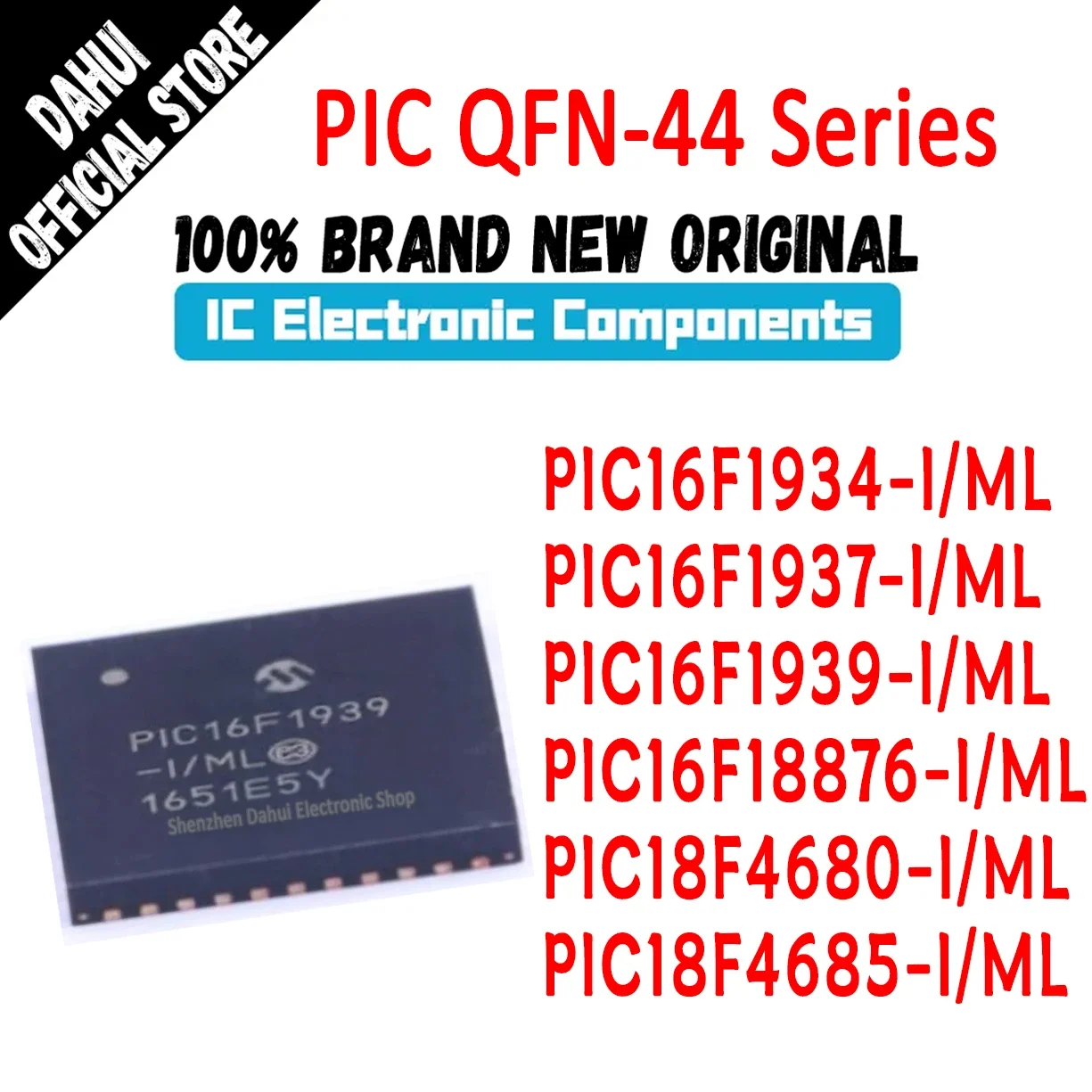 

PIC16F1934-I/ML PIC16F1937 PIC16F1939 PIC16F18876 PIC18F4680 PIC18F4685 PIC16F PIC16 PIC IC MCU Chip QFN-44 Quality Brand New