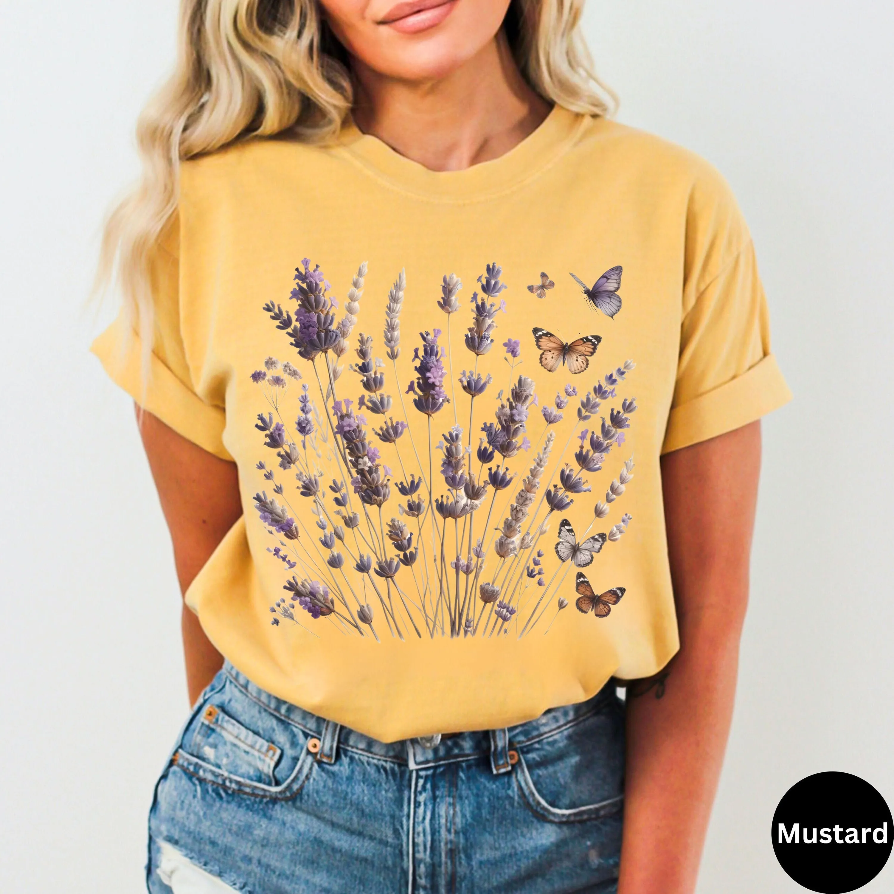 Wild Flower Person Gift T Shirt Vintage Pressed Comfort Colors Wildflower Gardening Nature Lavender Mom S Hers