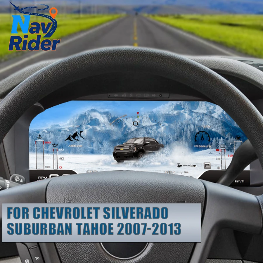 

Автомобильный ЖК-экран приборной панели для Chevrolet Silverado Suburban Tahoe 2007-2013, цифровой приборный кластер, спидометр, виртуальный кабин