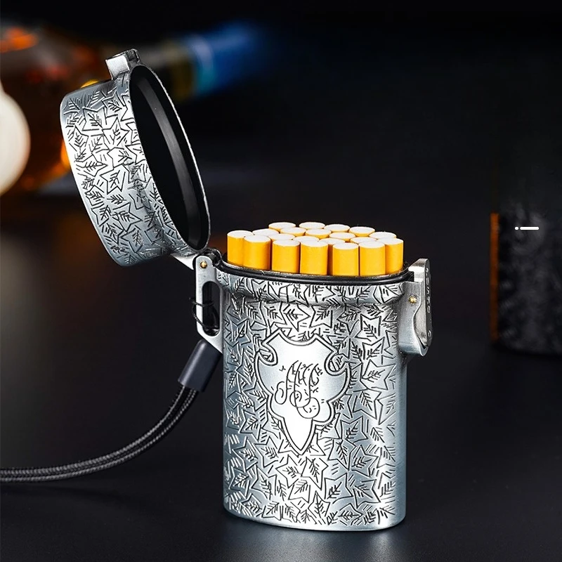 

Retro metal box, portable box for men, thick middle and thin high-grade waterproof and moisture-proof.