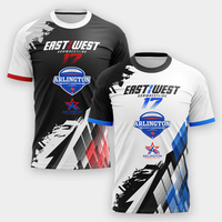New East Vs West 17 Arm Wrestling Drill Jersey Team Wrist Enthusiasts Training Fitness Game-day Short Sleeve Uniform Clothes