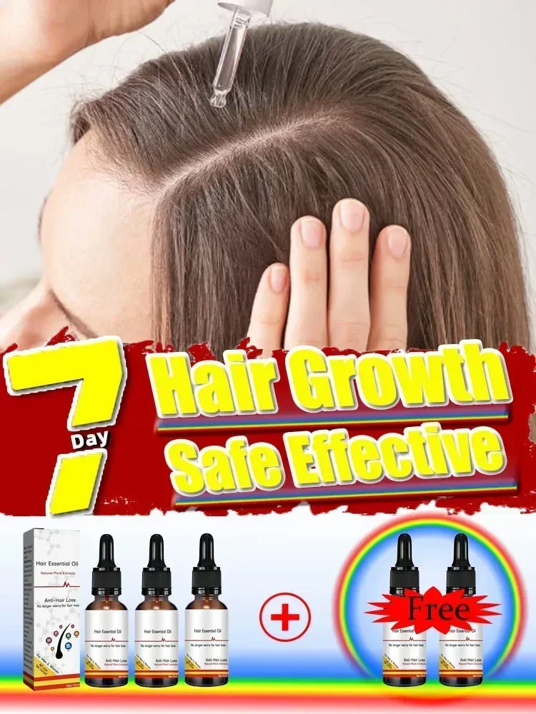 Biotin Hair Growth Products for Man Women Anti Hair Loss Ginger Serum Fast Regrowth Oil