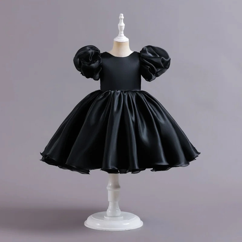 Children's Princess Dress Puff Sleeve High-end Puffy Dress Autumn Dress Girl's Formal Dress
