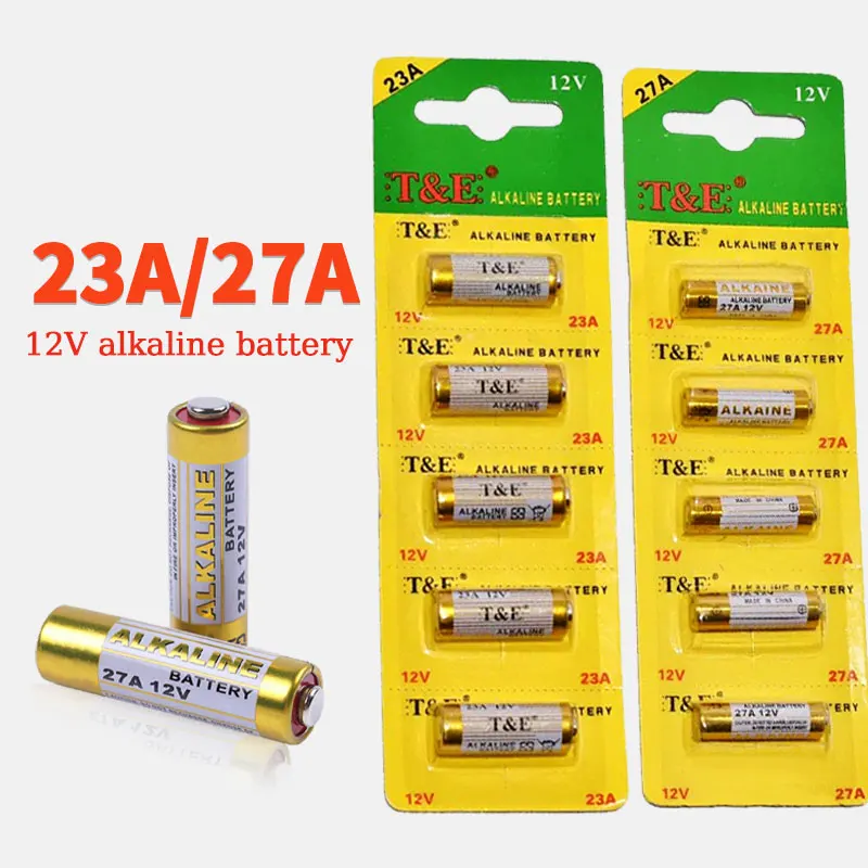 5pcs 27A 23A12V Battery A27 A23 27AE 27MN A2 K27A 23GA A23S E23A GP23A Alkaline Batteries for Remote Control Door Lock Car Key