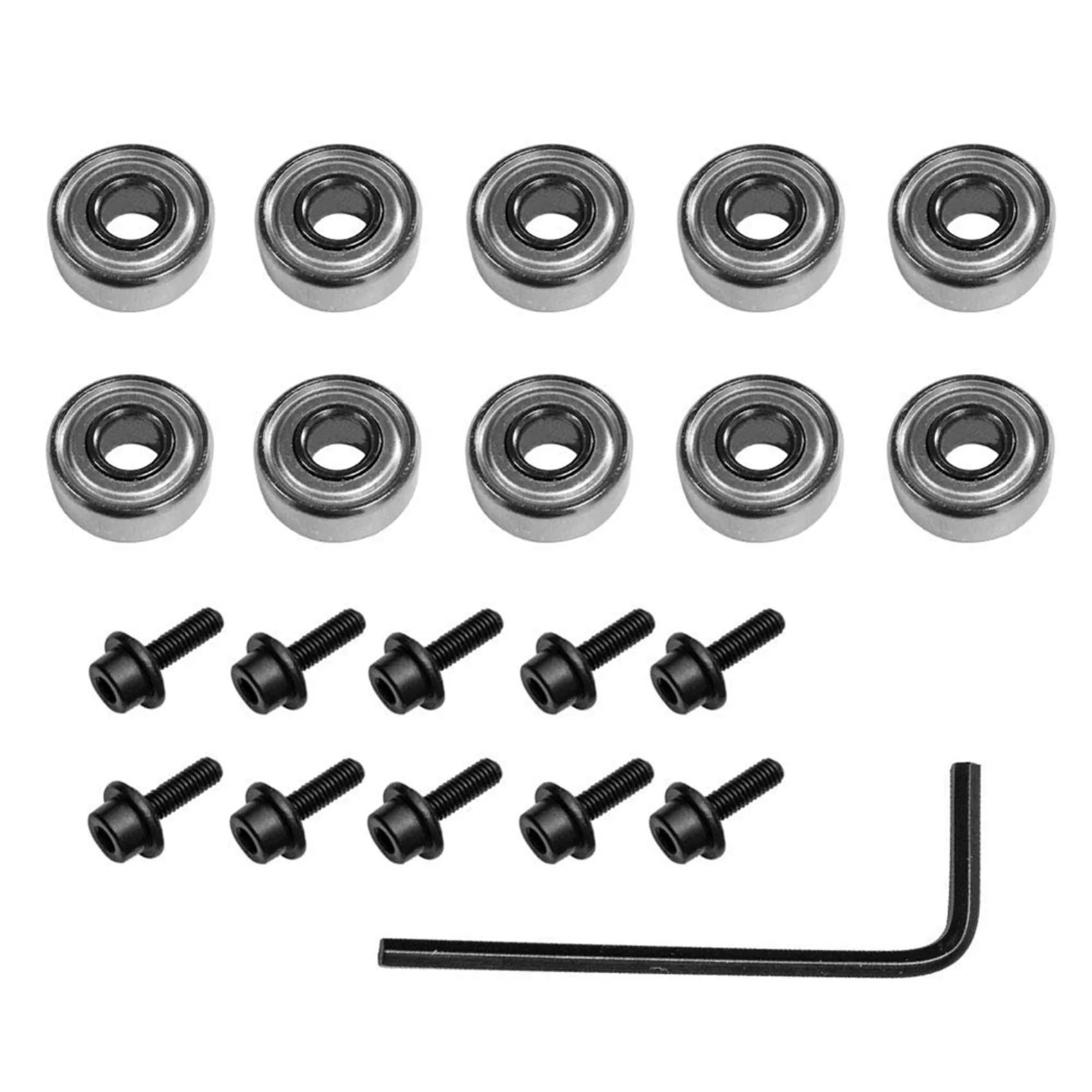 10Pcs Router Bits Top Mounted Ball Bearings Guide for Router Bit Bearing Repairing Replacement Accessory Kit