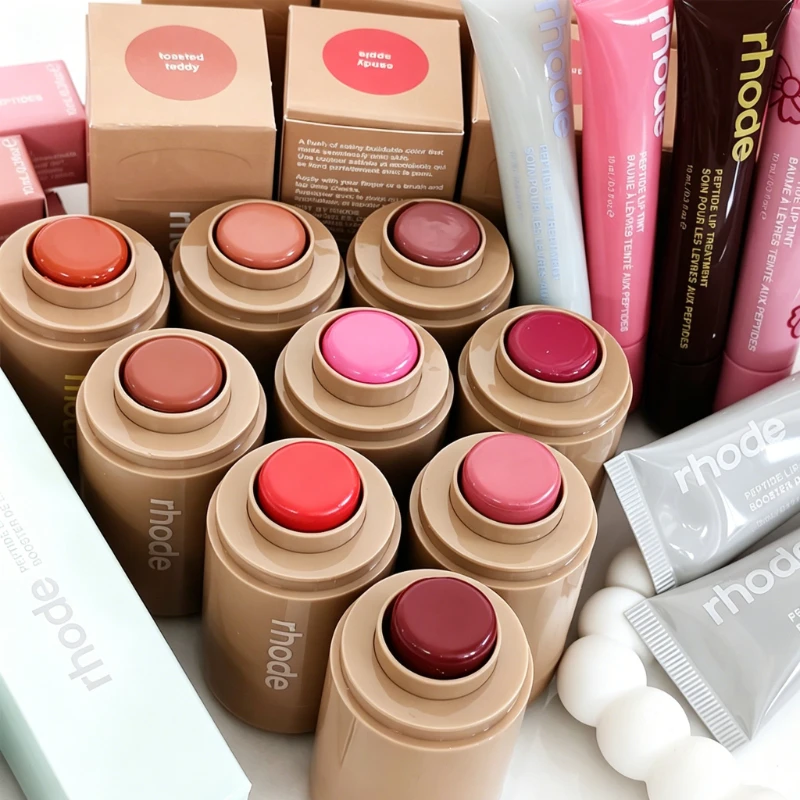 Marca Original RHODE, Último Modelo Candy Apple Teacup Pocket Cream Blush Stick, Fácil de Aplicar en Rostro, Mejillas y Labios, Maquillaje Natural de Larga Duración