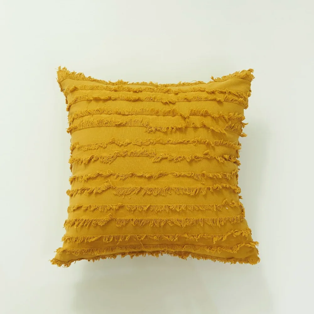 CIFBUY 45x45cm Fashion Tassels Cushion Cover Solid Color Decorative Throw Pillow Case for Sofa Room Decor
