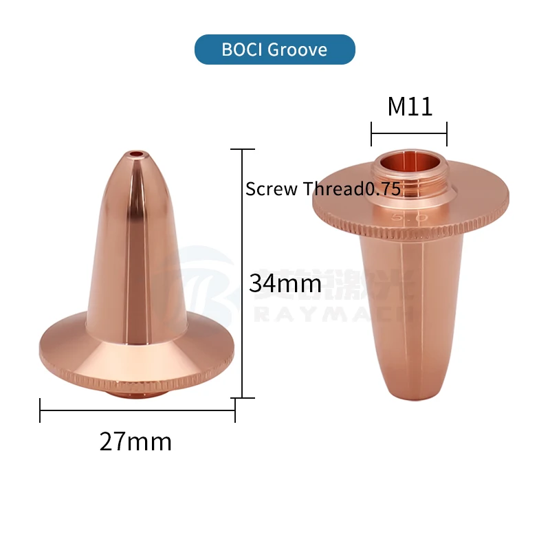 Boca bico laser m11 fibra laser d27 h34 bocais de corte a laser para cabeças de máquina de corte a laser de fibra bico de cobre bom preço