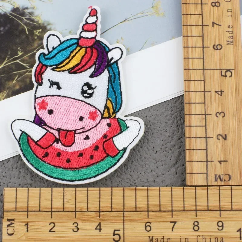 Cute Unicorn Embroidery Cloth Sticker Computer Embroidery Label Children's Clothing Cartoon Pony Chapter Boy Ironing