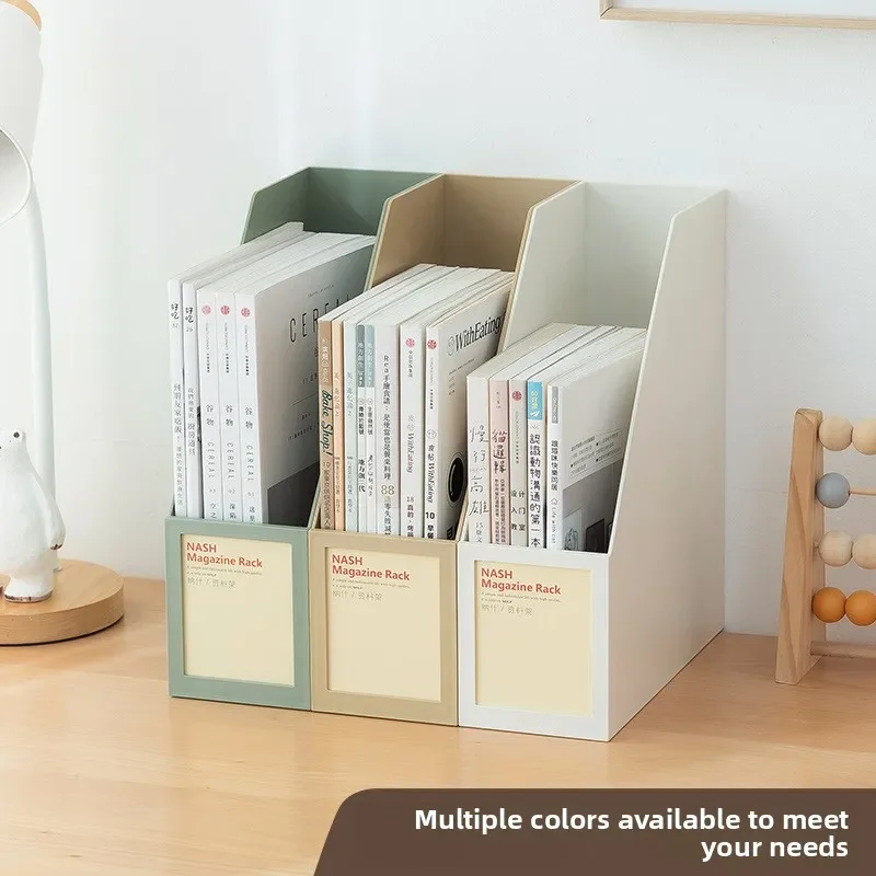 

Настольная подставка для книг из пластика 2026: Стеллаж для книг, держатель для файлов А4, утолщенная полка для классной комнаты