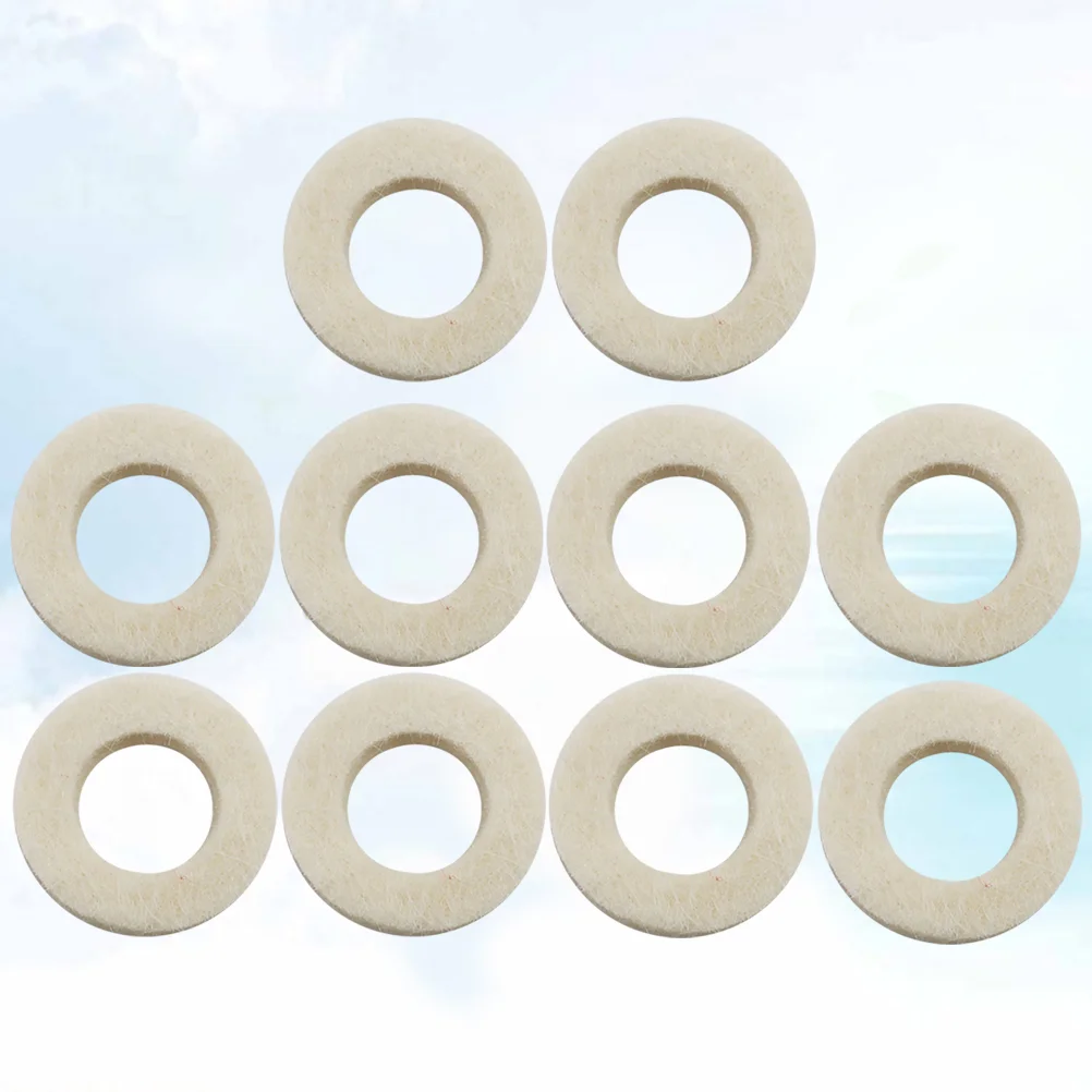 10 Pcs Trumpet Felt Washer Trumpets Accessory Accessories Pad Cushion White Mat