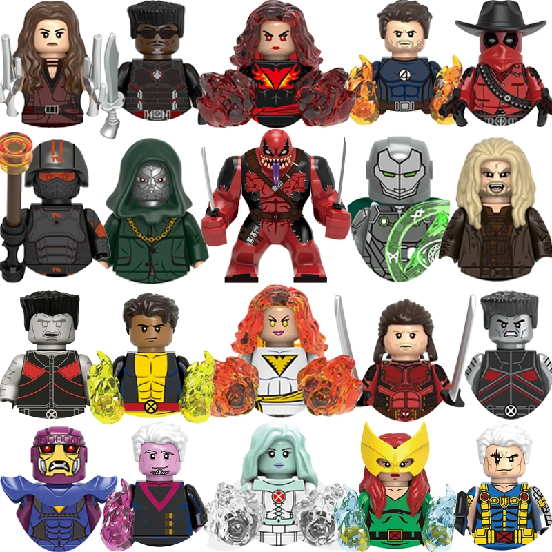 Marvel Blocks Colossus Bricks Doctor Doom Cable For Toys Galactuspool Mini Action Figures Building Blocks For Party For Children