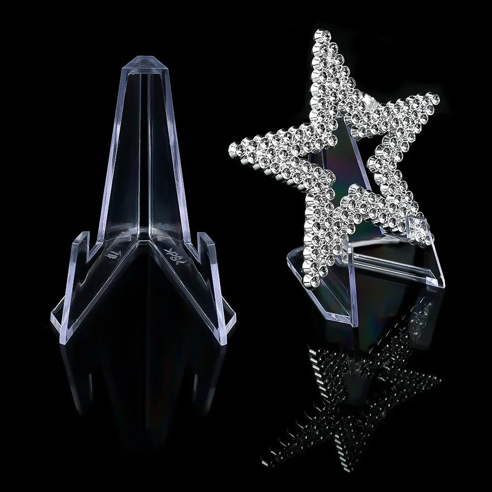 Picture 5: 30-1PCS Mini Triangular Card Display Stand Acrylic Idol Photo Picture Holder Stands for Coin Sports Trading Cards Display Rack