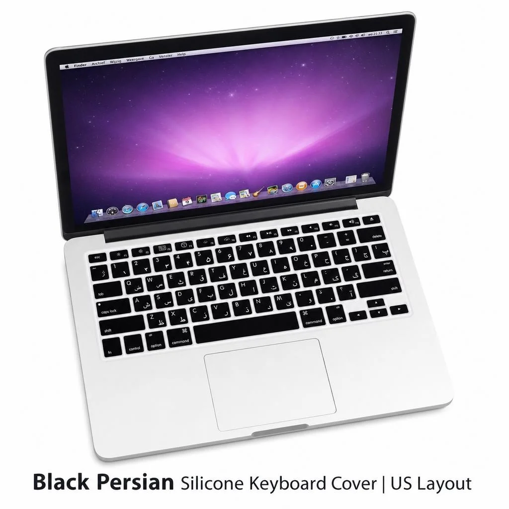Persian Silicone Keyboard Cover US Layout Mac Air 13”A1466 A1369 Pro13/15”(With/Without Retina Display, 2015/Older Version