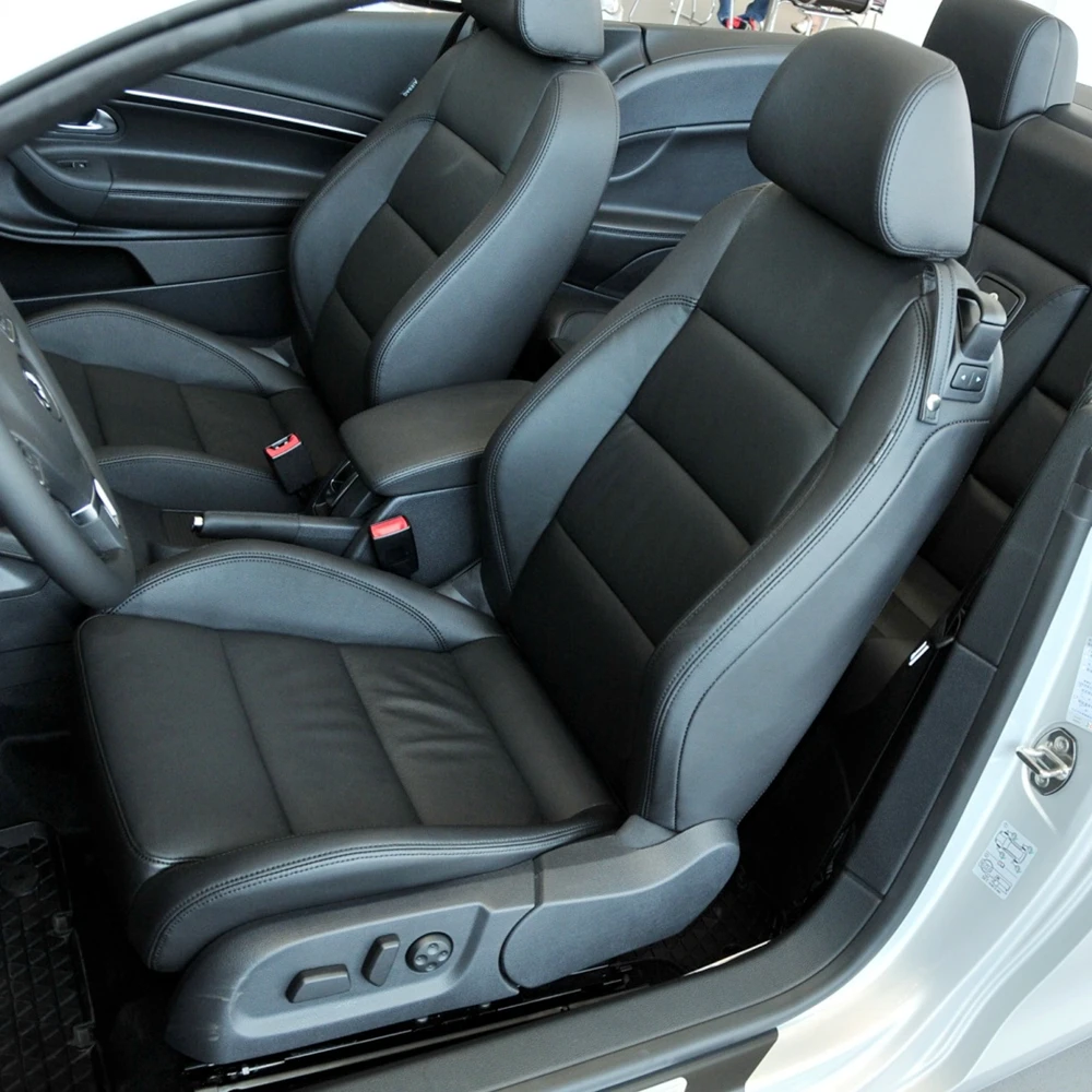 For Volkswagen VW Eos 2006 2007 2008 2009 2010 2011 2012 2013 2014 2015 Faux Leather Custom Car Seat Covers for 2 Front Seats