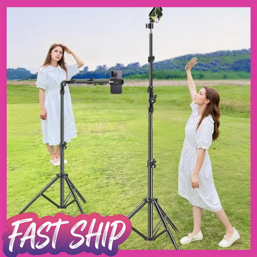 Horizontal Overhead Tripod Adjustable Cell Phone Tripod Stand Horizontal Stand for Filming Video Recording Live Stream