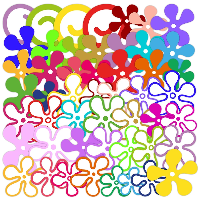 50PCS Flower Graffi… - image