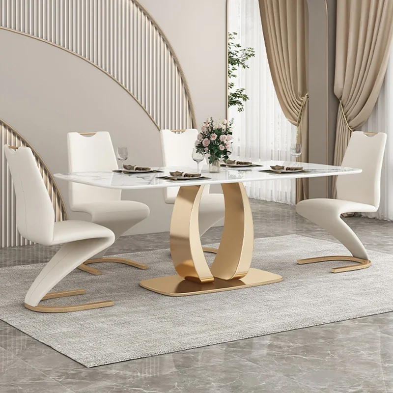 

Kitchen Furniture Luxury Garden Table Living Room Chairs Individual Dining Coffe Tables Modern Center Cafe Mesa Dinning Sets WJX