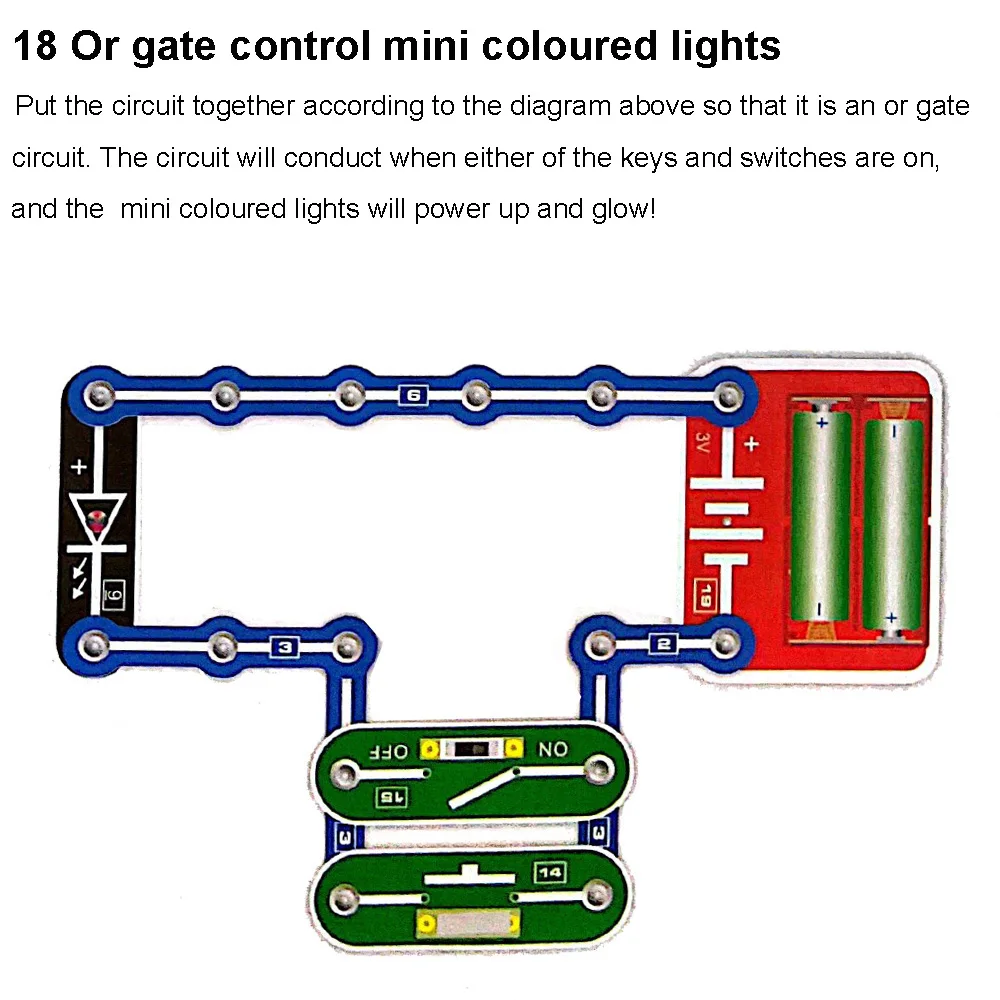 Science Experiments Kits Circuits Electronic For Kids 31 Piece Circuito Electrico niños For Children STEM Toys Science Kits New