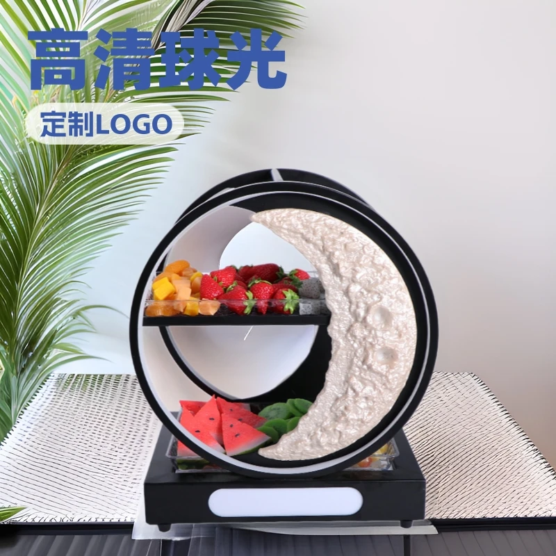 

Новая светодиодная тарелка с фруктами в виде луны, бар, КТВ, зарядная светящаяся тарелка, ночная игра, Интернет-знаменитость, креативная подставка для тарелок с закусками, тарелка с фруктами