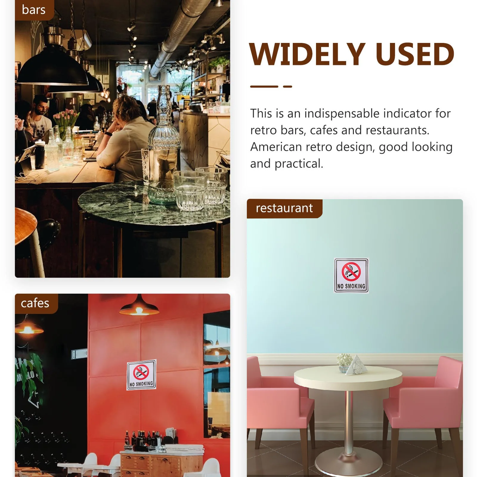 

12 Pcs Waterproof Stickers No Smoking Signs for Business Adhesive Home Self-adhesive Decals