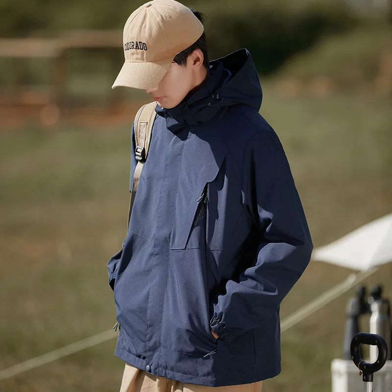 سترة الربيع في الهواء الطلق يندبروف ومقاومة للماء سترة مبطنة بالقطن سترة رياضية تسلق الجبال دعوى متسابق سترة الرجال سترة