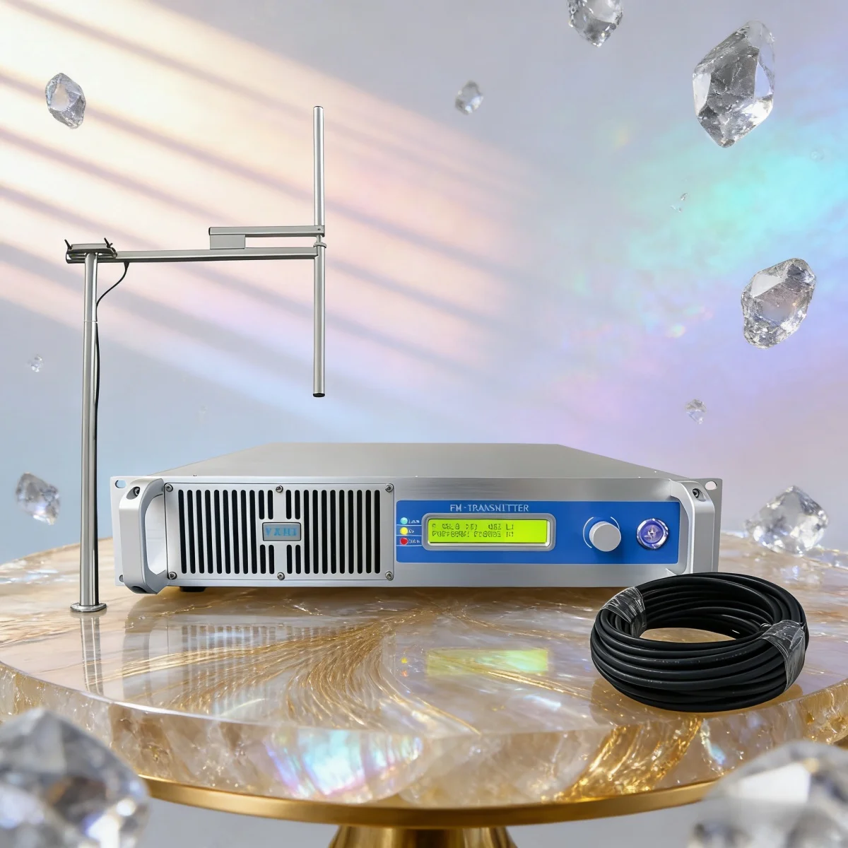 

300W FM Transmitter with Antenna Cable Radio Station, Studio Link, No Drift High Fidelity Full Kit
