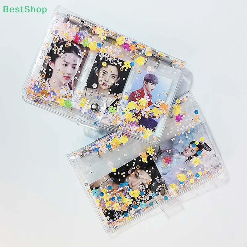★ ★ ★ A5 Glitter Bead Shell Trasparente Notebook Planner Organizer Raccoglitore Libri Custodia protettiva per notebook personale