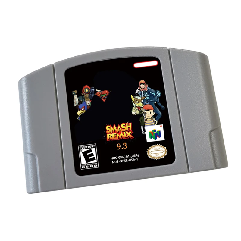 N64 games Cartridge smash remix 9.3 NTSC  And PAL Version Retro Games reconstructed