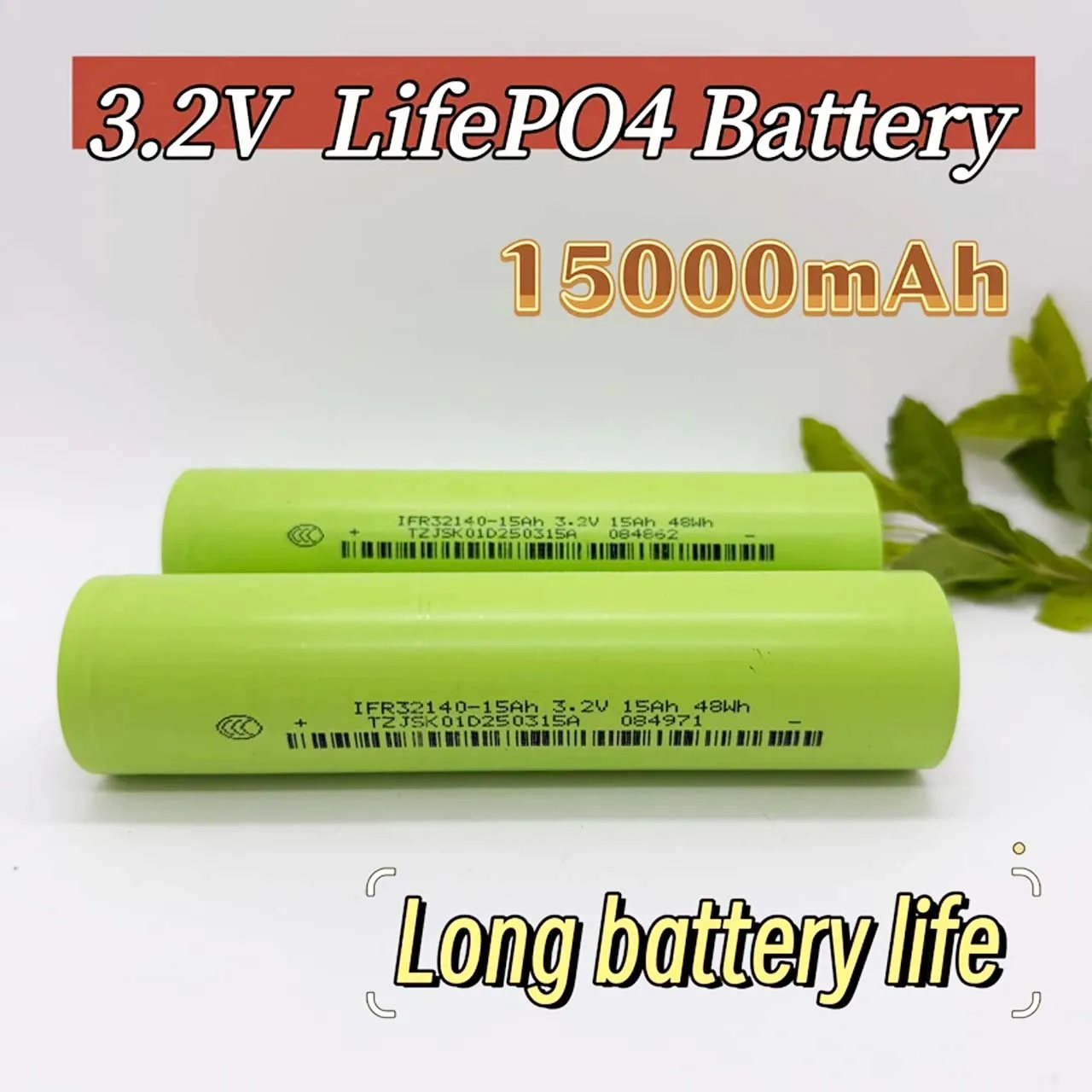 Roza Cinnie-3.2V 32140 LiFePO4 Rechargeable Battery 15Ah  48WH Large Capacity A-grade Long Lasting Deep Cycle Scooter Battery