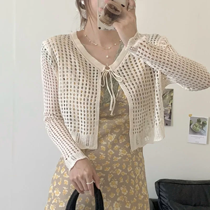 

Knitted Sweater Women Cardigans Fashion Long Sleeve V-Neck Lace-up Shawl Knit Sweater Cardigan Women Tops Sueters De Mujer Q1600