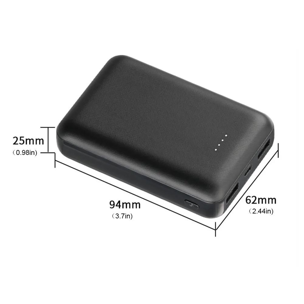 10000mah Mini Power Bank Portable Charger External Battery Pack Dual USB Output Powerbank For iPhone 12 Xiaomi Samsung Poverbank