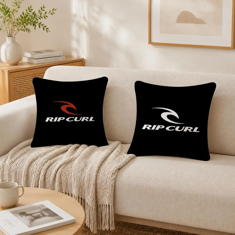 Fashion Logo R-Rips C-Curls Cushion Cover Plush Decorative Pillow Case With Hidden Zipper Cutecore Room Decor For Home