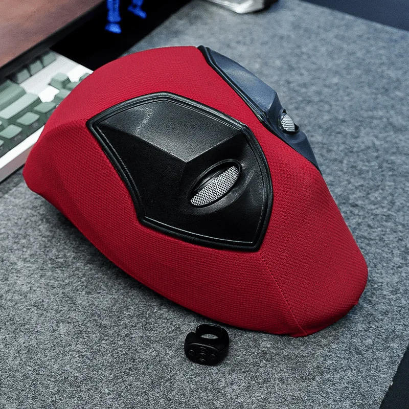 2026 Popular New Deadpool Cute Headset Electric Helmet Can Blink and Shine COS Mask Marvel Toy Decoration view 6