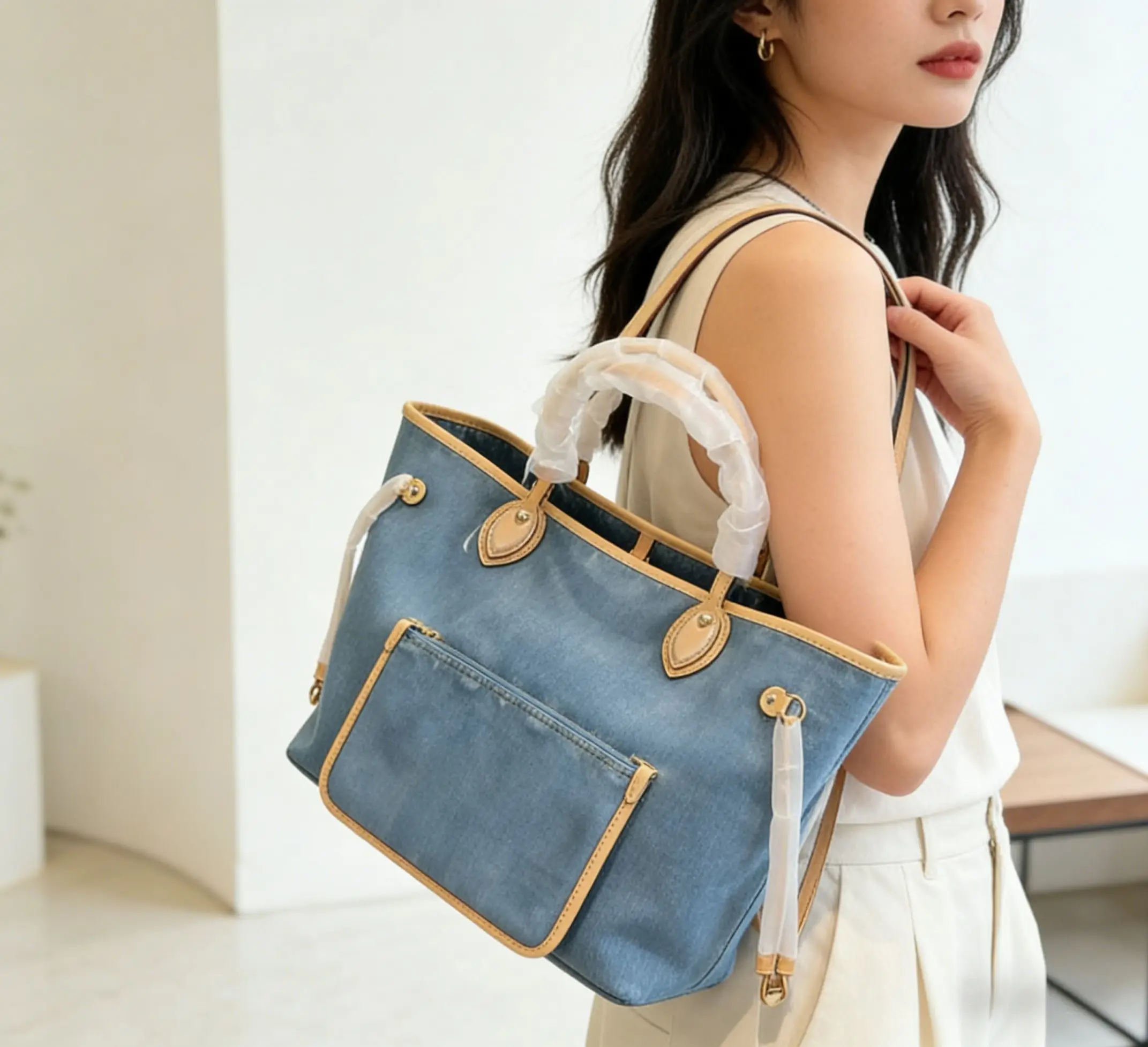 

Новая модная женская сумка с принтом в ретро-стиле, высококачественная многофункциональная вместительная портативная сумка через плечо