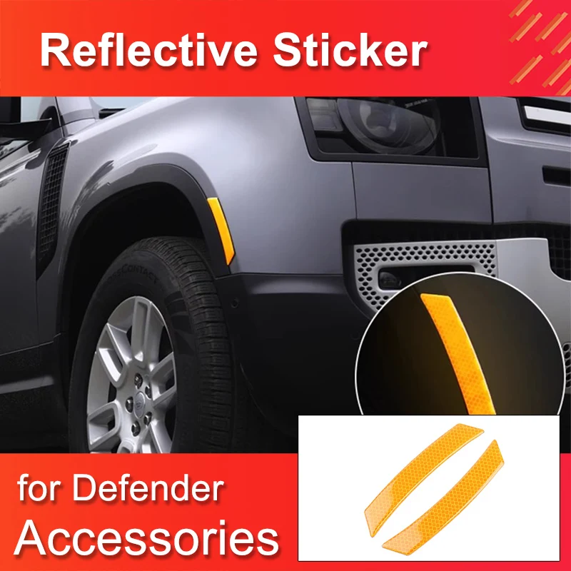 

Reflective Sticker for Land Rover Defender 90 110 130 Warning Stickers Non-destructive installation for Defender 110 Accessories