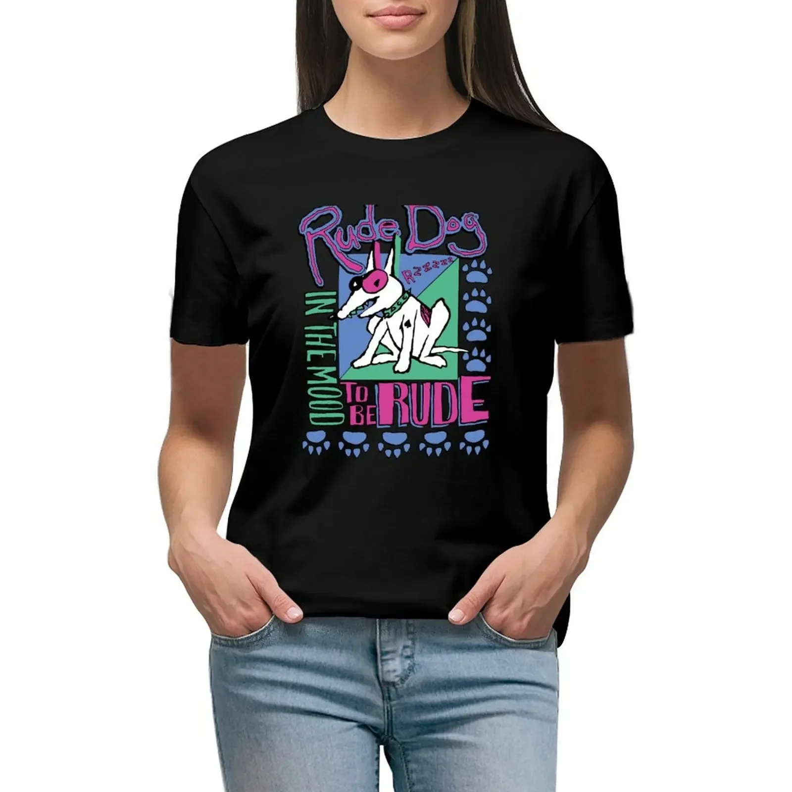 

IN THE MOOD TO BE RUDE T-Shirt customs design your own funny plus sizes summer top fashion woman blouse 2024