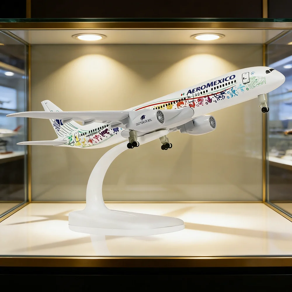 

1/300 Scale Plane Mexico 787 Diecast Metal Airplane Model Kits for Adult Aviation Plane Models Gifts or Desktop Decorations