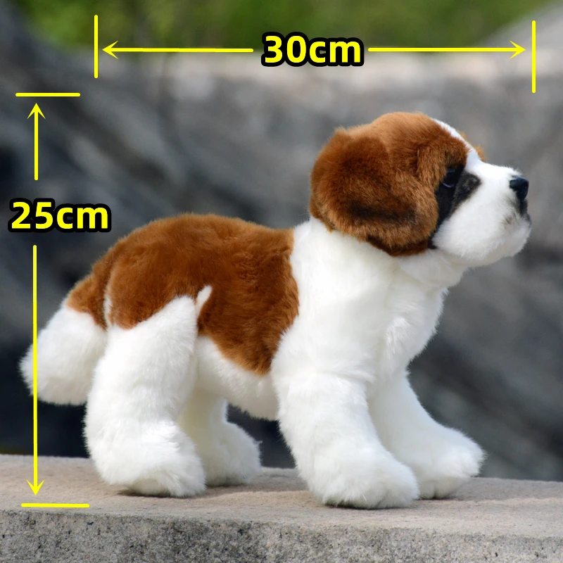 St. Bernard Dog High Fidelity Anime Cute Plushie Saint Bernard Plush Toys Lifelike Animals Simulation Stuffed Doll Kawai Toy Kid