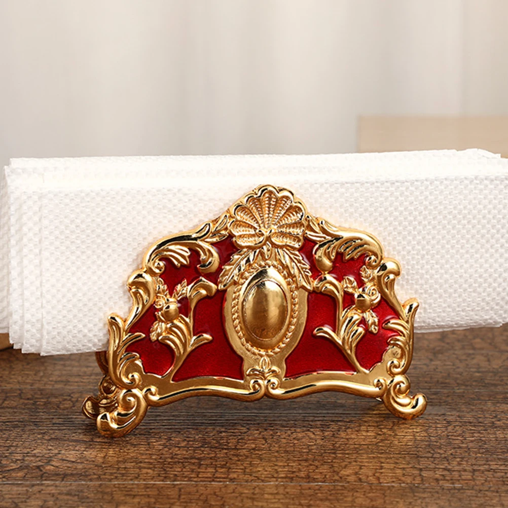 

Zinc Alloy Napkin Holder Vintage Paper Towel St Farmhouse Decor Bathroom Tissue Storage Practical Desktop nament