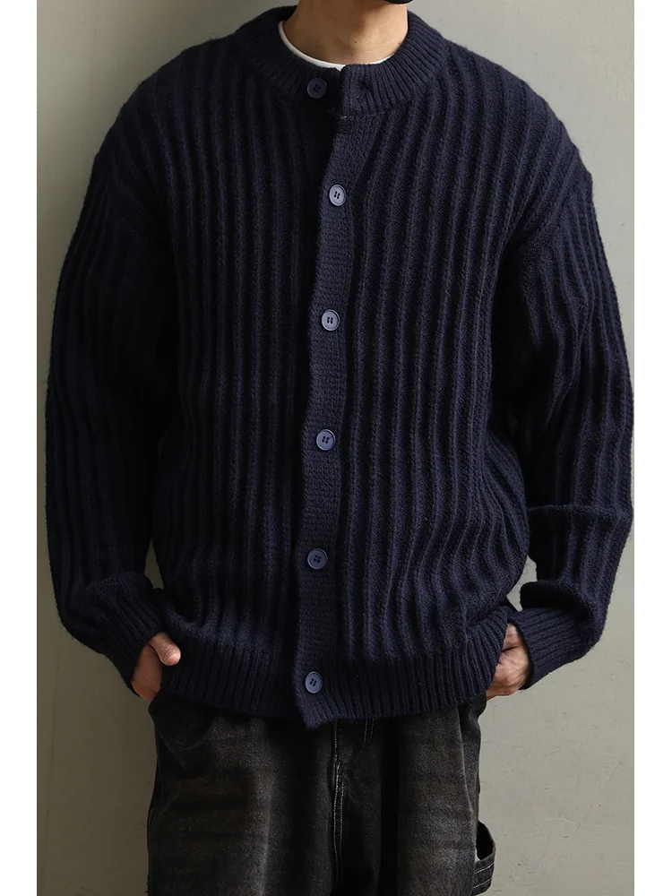 

Ретро-японский вязаный свитер на пуговицах, свободный повседневный крой, осенне-зимний теплый вязаный кардиган-пальто в стиле Lazy Sle