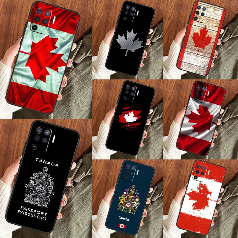 Canada Canadian Flag Case For OPPO A5 A9 A31 A53 A15 A16 A17 A57s A77 A76 A96 A52 A72 A91 A93 A94 A54 A74 Coque