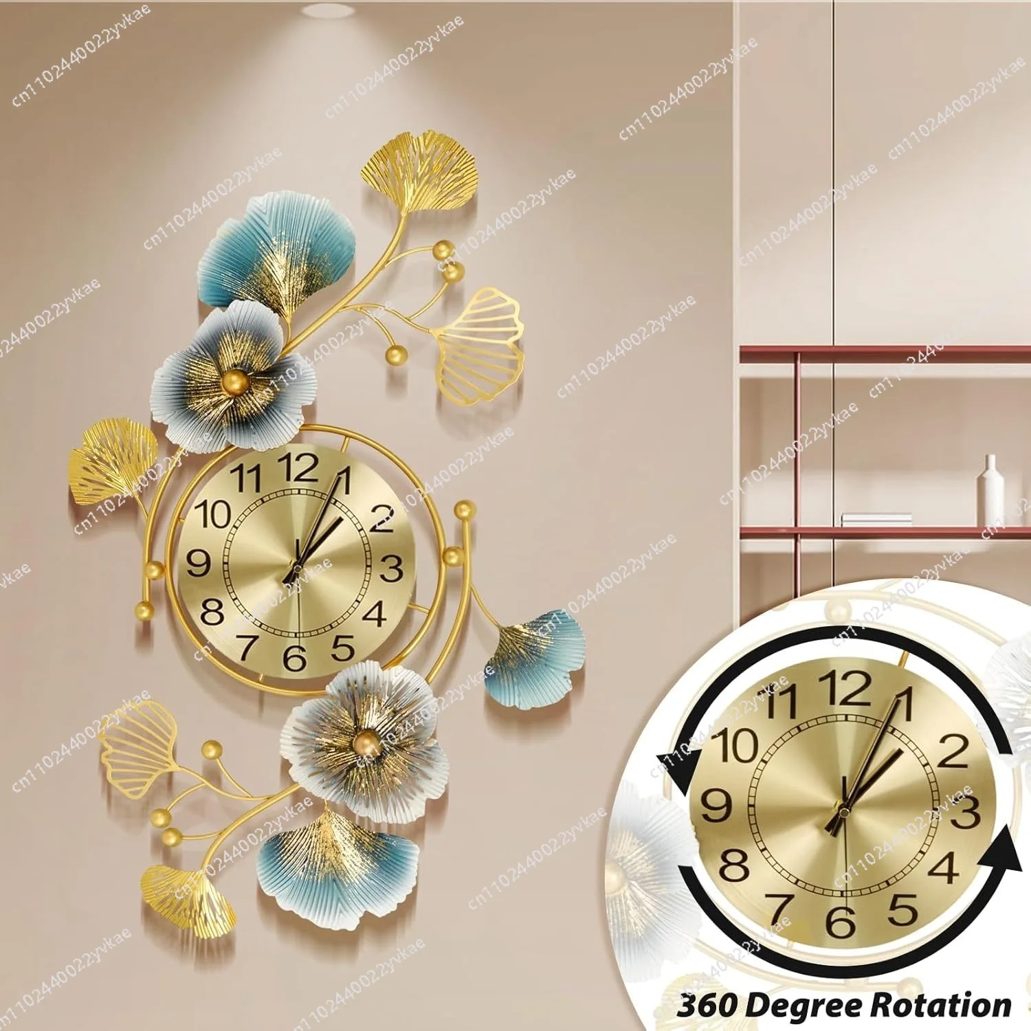 

Wrought iron wall clock mute decorative wall hanging