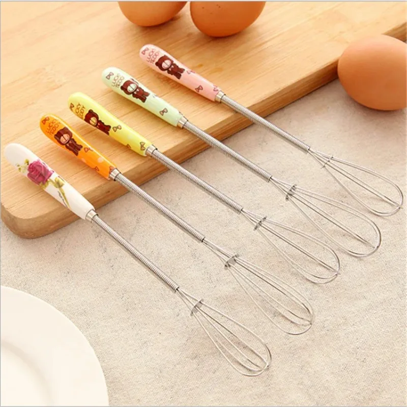 Egg Beater Mini Stainless Steel Balloon Wire Whisk Manual Hand Mixer Milk Cream Butter Whisk Mixer Kitchen Tools Baking Supplies