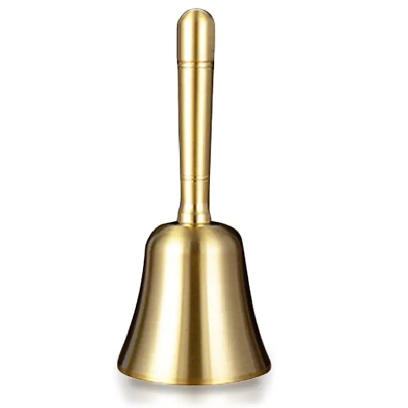 A53Q-Cloche à main multifonctionnelle, cloche de repas sonore, cloche de table, cloche de réception pour l'école, l'église, Noël