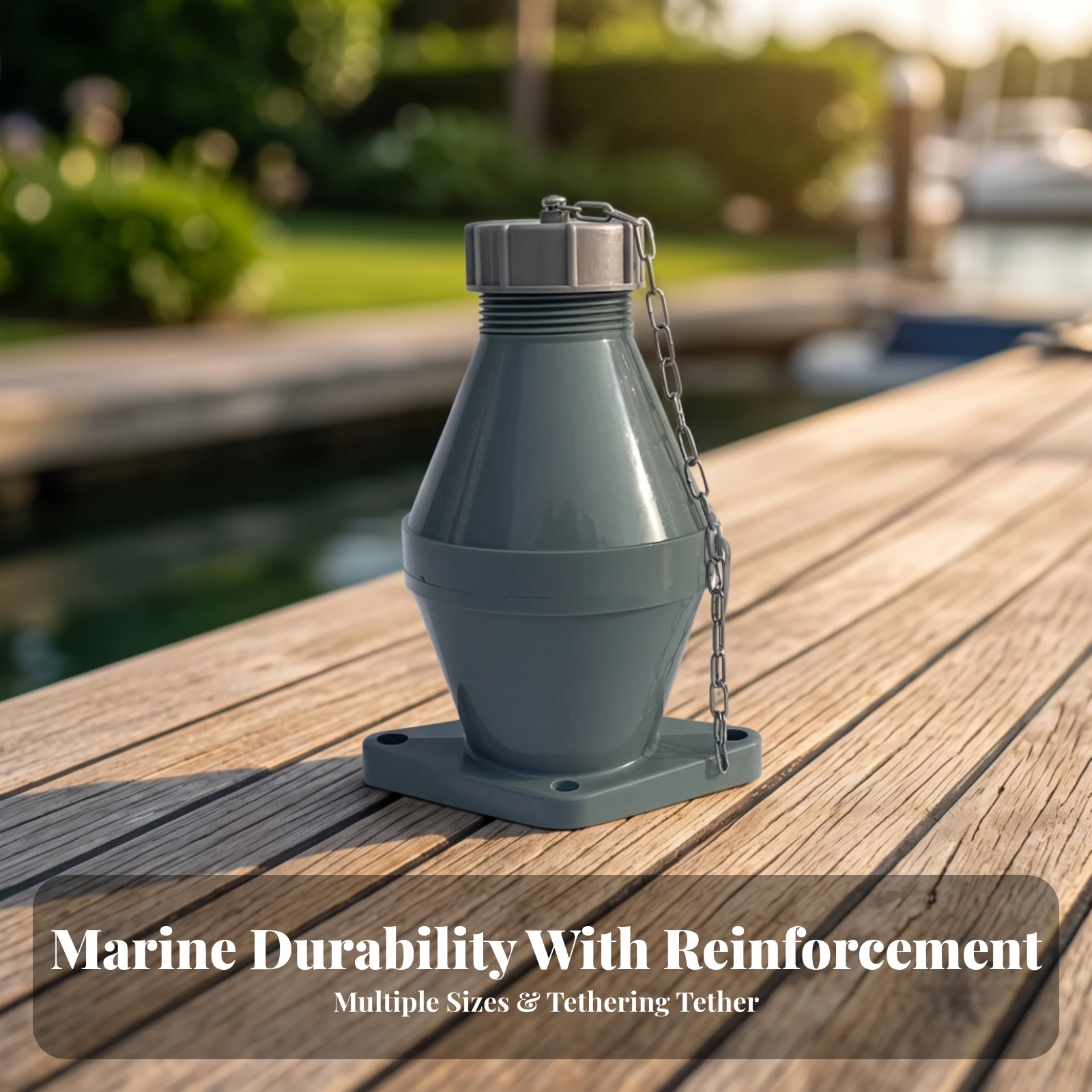 Marine Drainage Valve with Tethered Cap Stabilized Boat Drain Valve with Chain Deck Drain Plug with Cap Waterproof