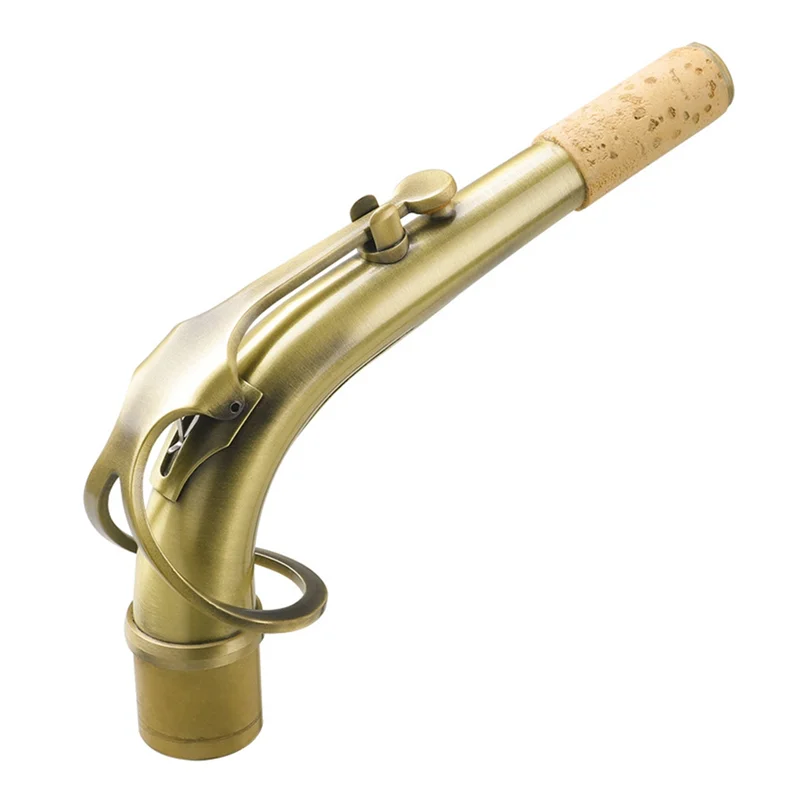 

ABVL-E Flat Alto Saxophone Bent Neck Brass Mouthpiece Bent Pipe Antique Saxophone Neck Instrument Accessories