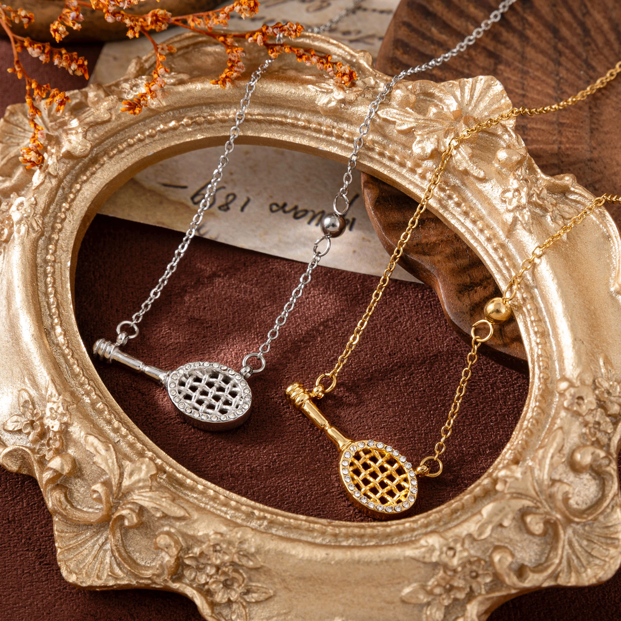 

18K Gold Plated Tennis Necklace for Women, Diamond Studded Luxury Chain Jewelry, Trendy INS Style Gift