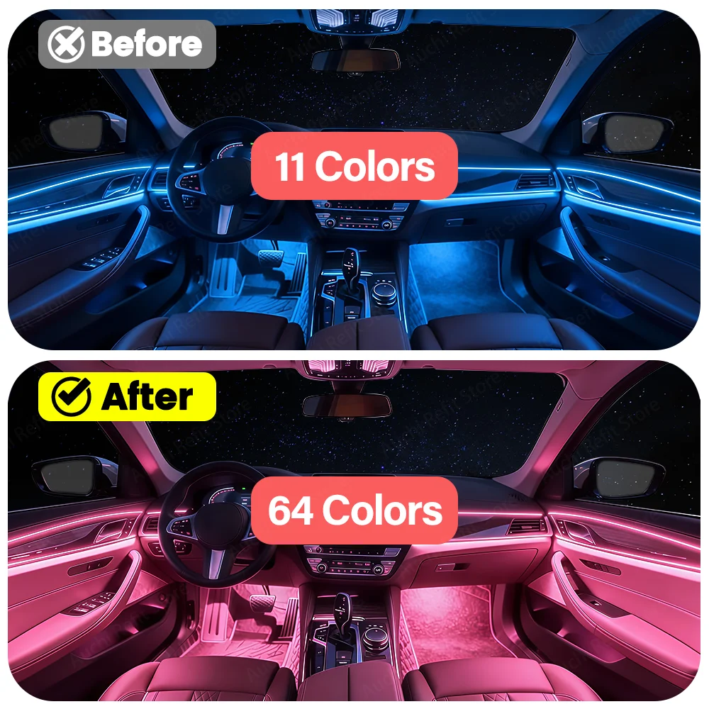Auchi Upgrade 11 Colors to 64 Colors Lighting Module for BMW 3/5/6/7 Series X3 X4 X5 X6 X7 6GT - LED Lighting Kit