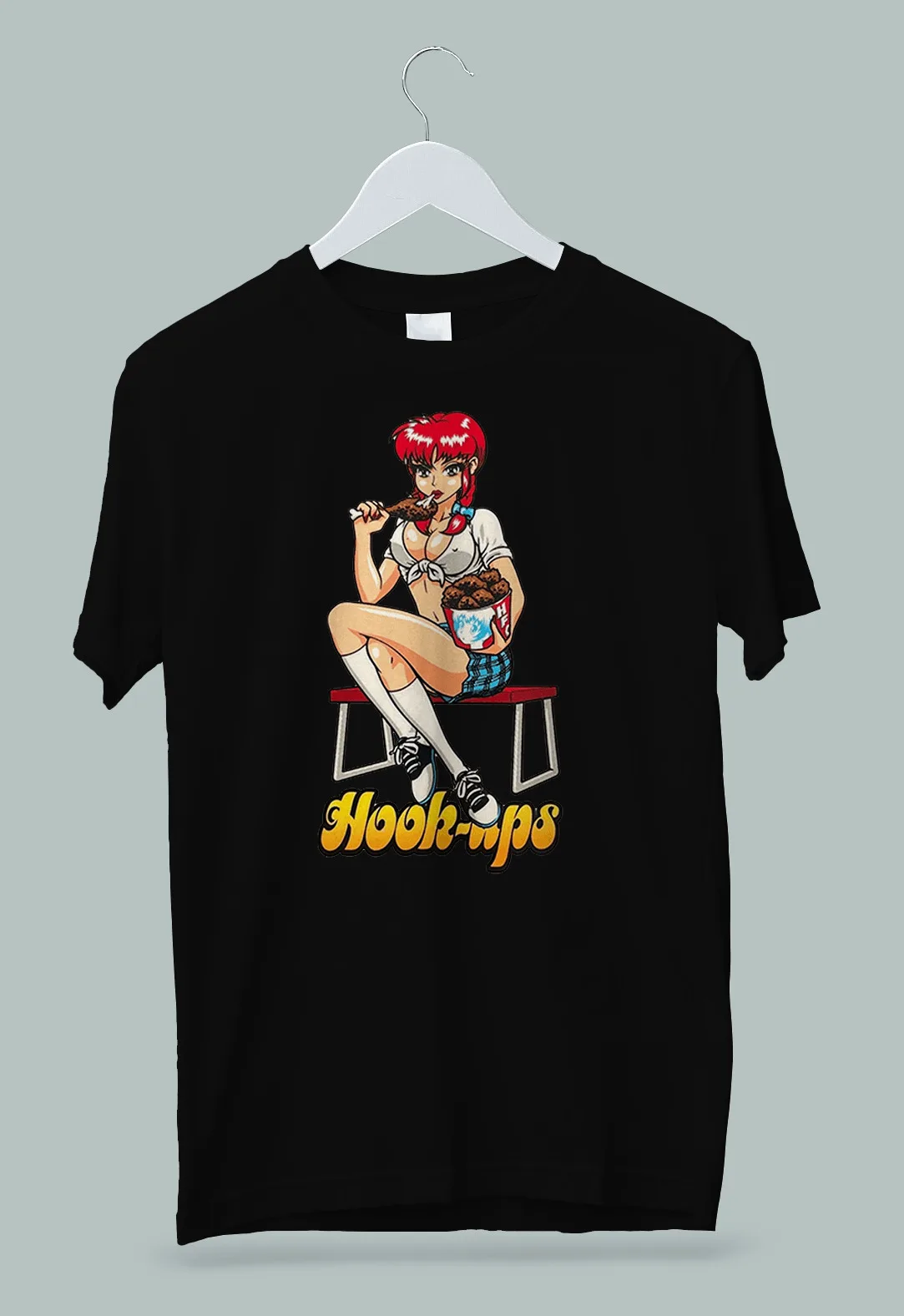 Hook-Ups Skateboard Fried Chicken T-Shirt S-2XL